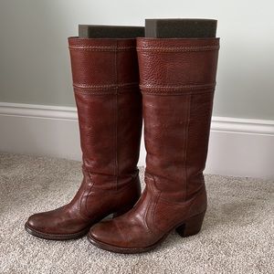 Frye leather heeled boots